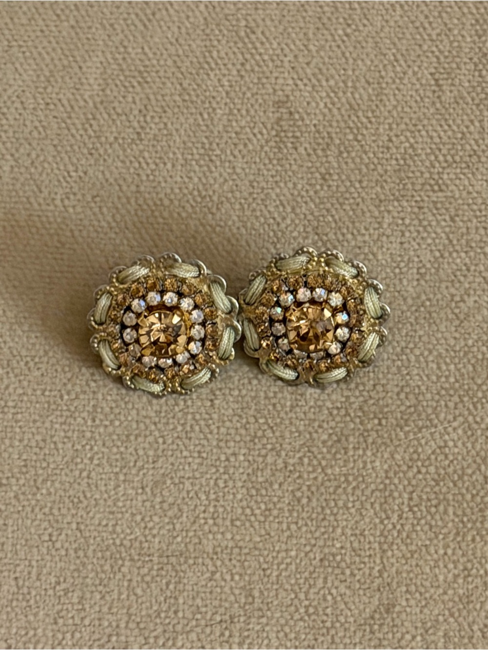 House of Moda Statement Gold-Tone Crystal Cluster Earrings